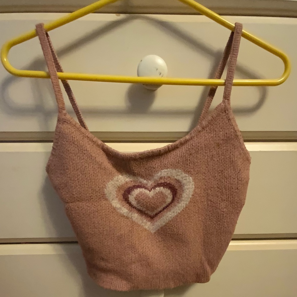La heart, dusty pink with a heart